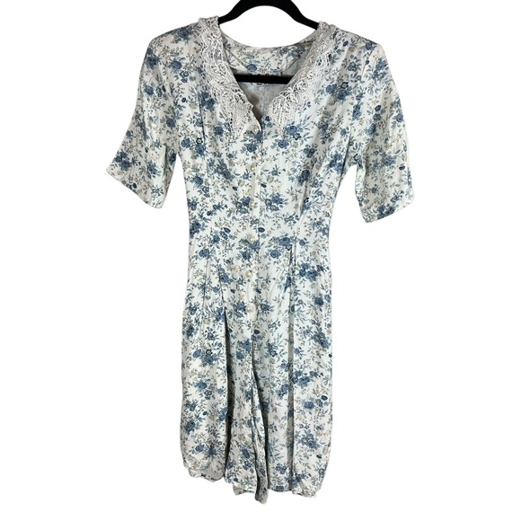 Vintage L.A. Gals Floral Button-Front Romper (Estimated XS–Small) - Picture 1 of 7